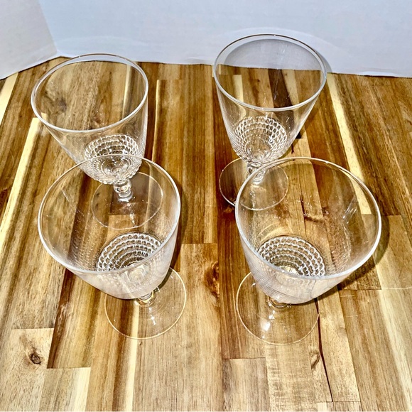 Duncan & Miller Teardrop Clear Stem Low Water Goblet Vintage Set of 4 - Picture 2 of 10